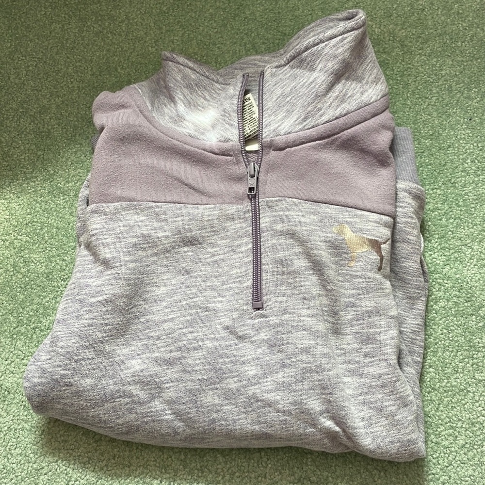Women’s PINK sweatshirt, 1/4 zip